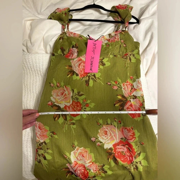 Betsey Johnson Green Floral Bouquet Bounty Dress NWT - Picture 9 of 12